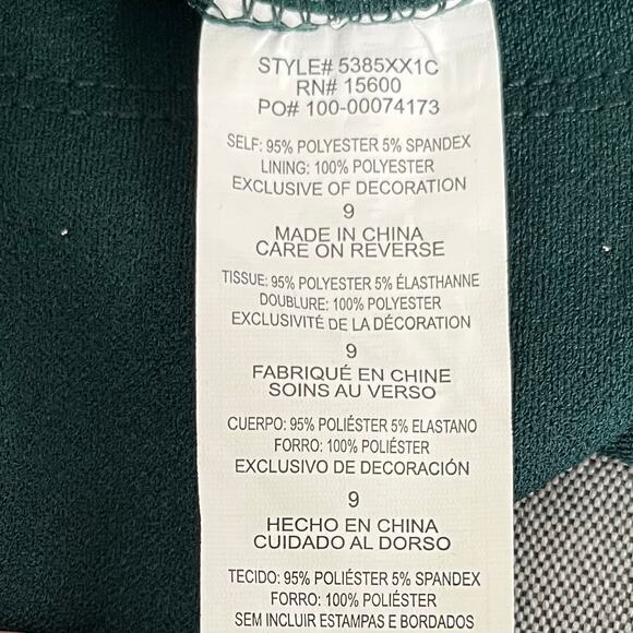 Sequin Hearts Green Scuba Strappy Asymmetric Mini Sheath Dress Junior 9 NWT - Picture 11 of 15